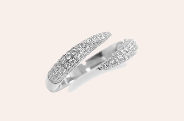 Ring 18kt Gold Claw with Diamonds