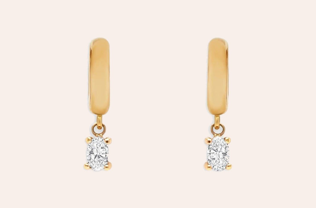 Birthstone & Gold Huggies Prisma Collection