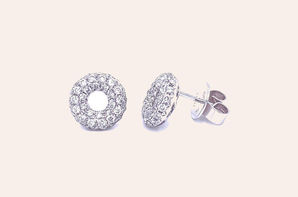 Earrings 18kt Gold Lifesavers & Diamonds