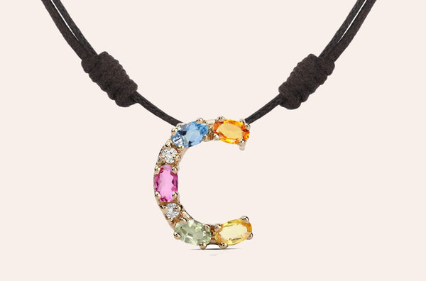 Pendant Letter C Initial 18kt Gold