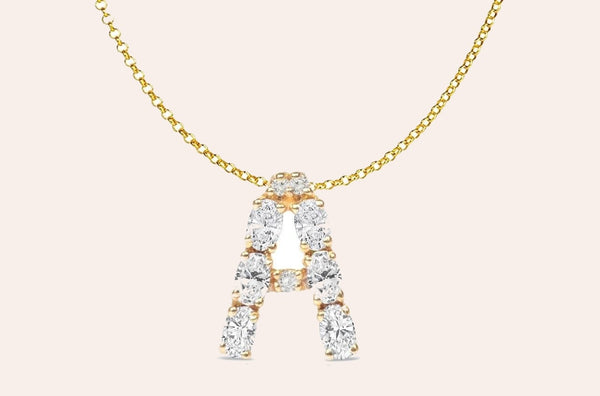 Pendant Letter Initial 18kt Gold Winter Collection