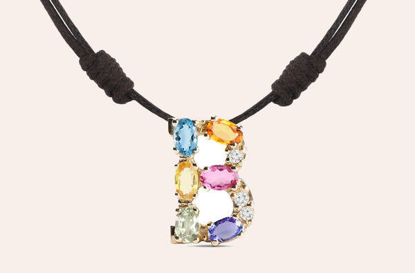 Pendant Letter B Initial 18kt Gold