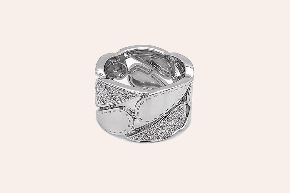 Ring 18kt White Gold & Diamonds Tears