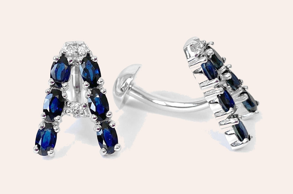 Cufflinks Letter A Initial 18kt Gold