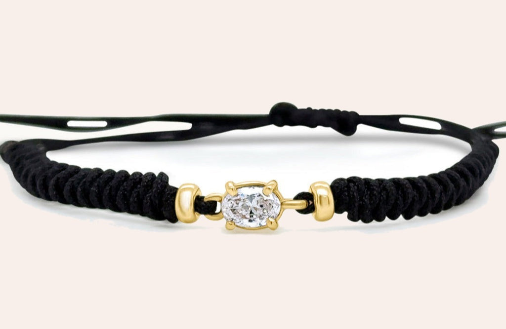 April Diamond & Gold Birthstone Bracelet