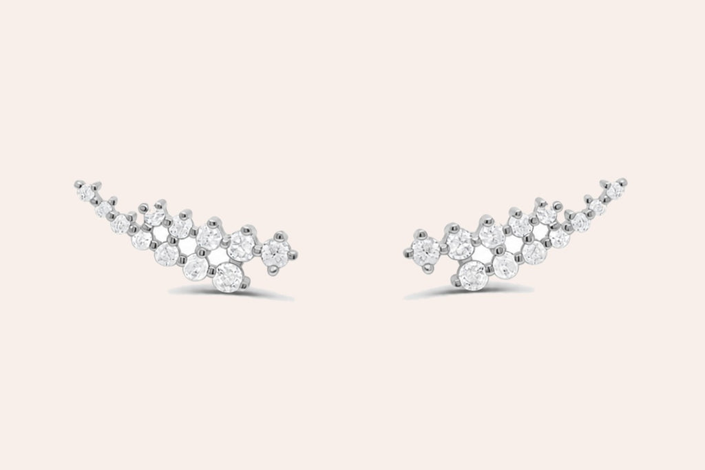 Earrings Crawler 14kt White Gold & Diamonds