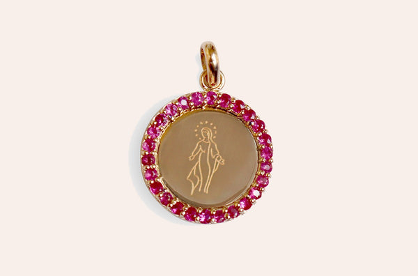 Medal Miraculous | Milagrosa Gold & Pink Sapphires