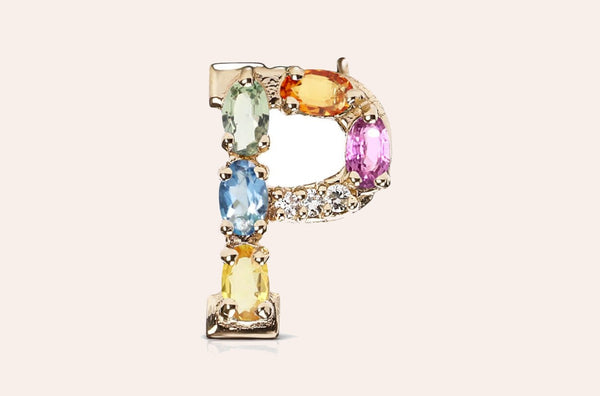 Cufflinks Letter P Initial 18kt Gold