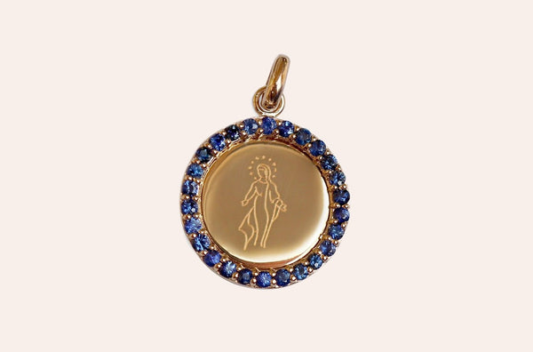 Medal Miraculous | Milagrosa Gold & Blue Sapphires