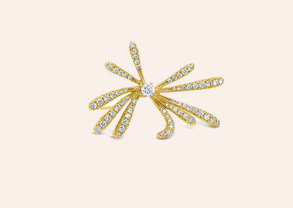 Earrings 18kt Yellow Gold with Diamonds