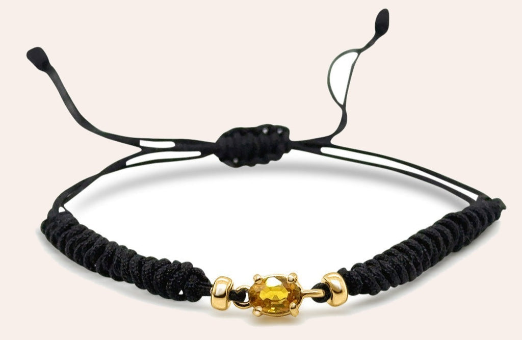 November Citrine & Gold Birthstone Bracelet