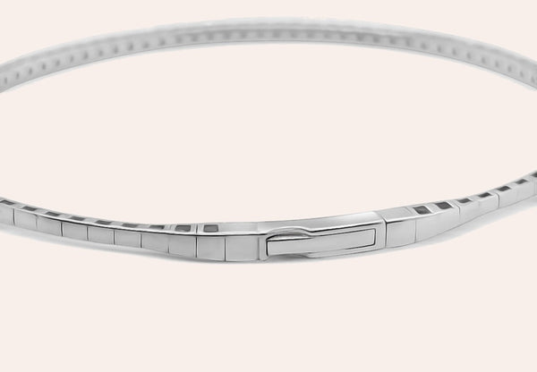 Bracelet 14kt White Gold & Diamonds Bangle Tennis