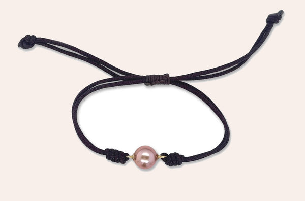 Bracelet Center South Sea Pearl & Cord