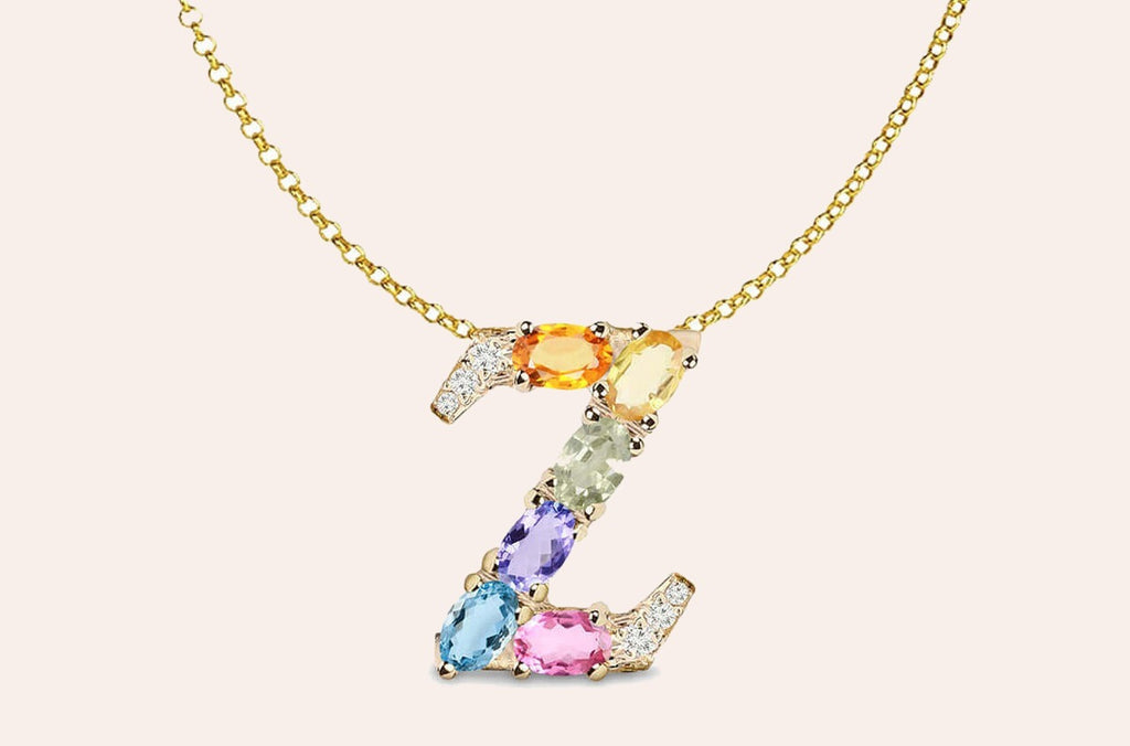Pendant Letter Z Initial 18kt Gold