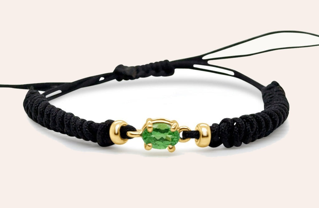 May Emerald & Gold Birthstone Bracelet