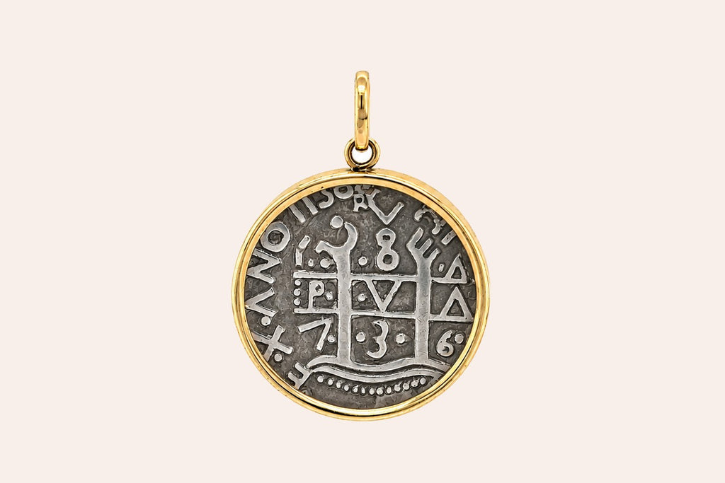 Pendant Spanish Coin Bezel 14kt Yellow Gold