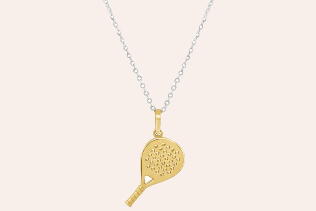 Paddle Racquet 14kt Gold Necklace