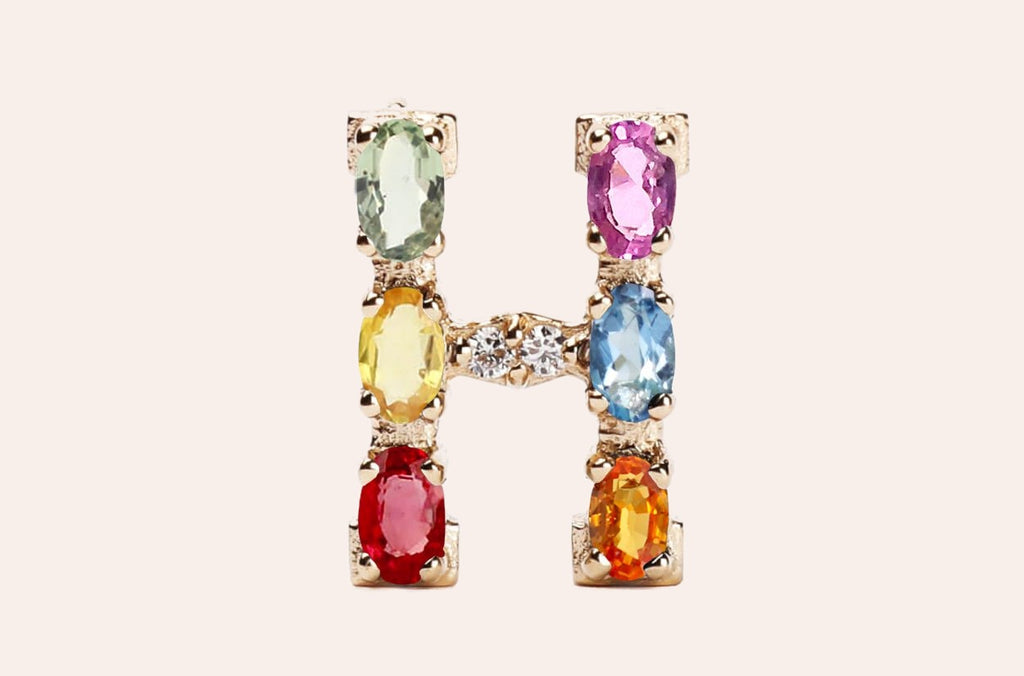 Cufflinks Letter H Initial 18kt Gold