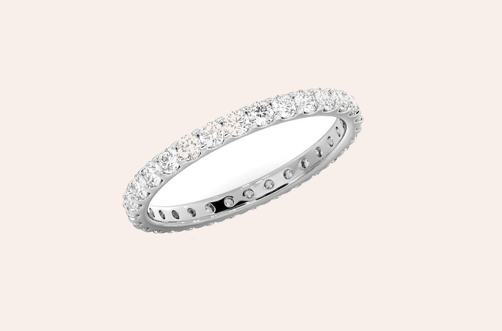 Ring 14kt Gold Petite Eternity Ring with Diamonds