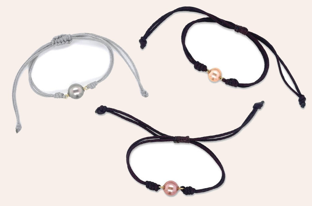 Bracelet Center South Sea Pearl & Cord