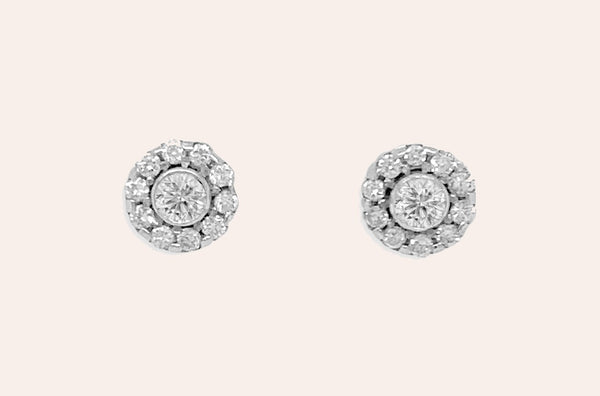 Earrings 18kt Gold Pink Sapphires with Pearls & Detachable Diamonds