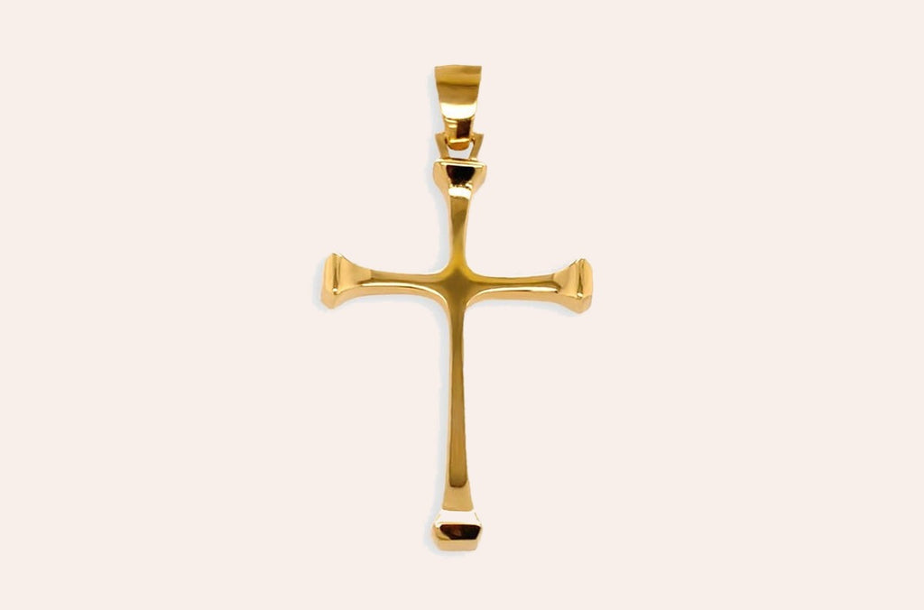 Men's 18kt Gold Large Cross Pendant 4.3 grams