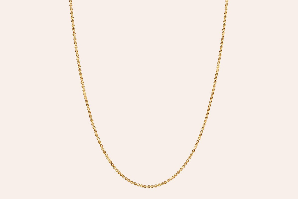 Necklace Chain 18kt Yellow Gold 18" adjustable 16"