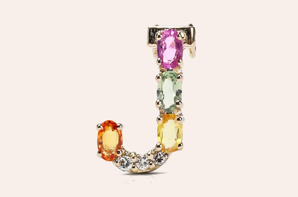 Cufflinks Letter J Initial 18kt Gold