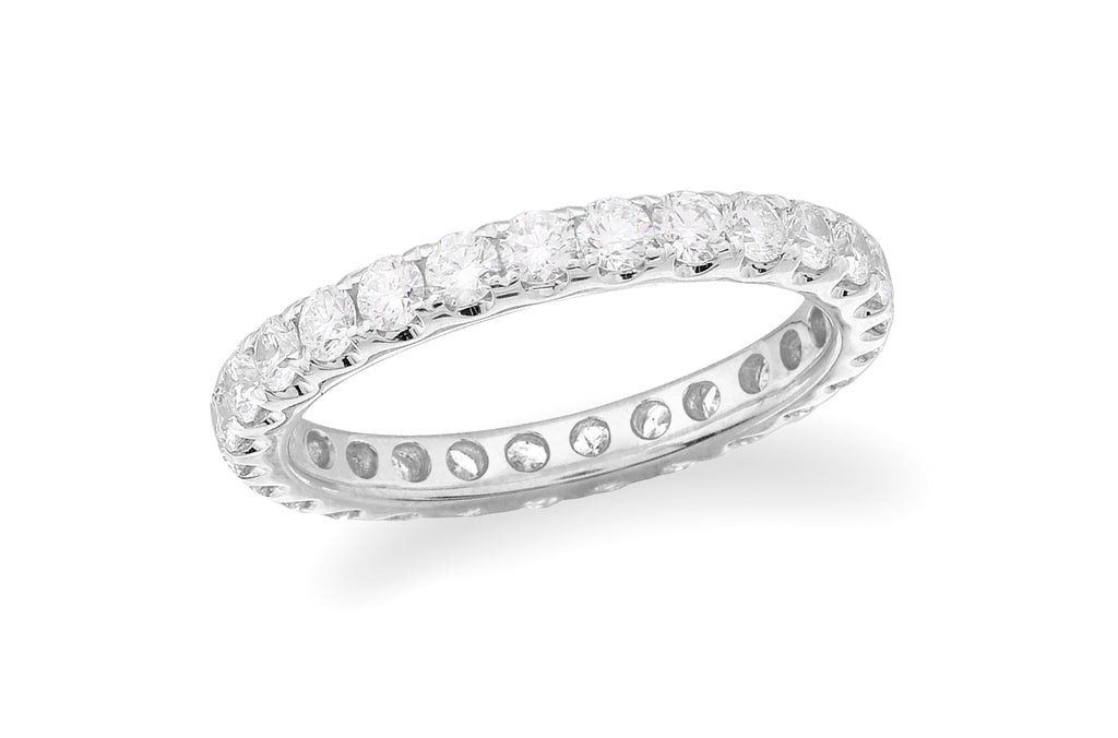 Eternity Ring 18kt Gold 24 Round Diamonds 1.31cts