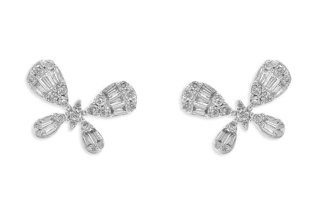 Earrings 18kt Gold & Diamonds Butterflies
