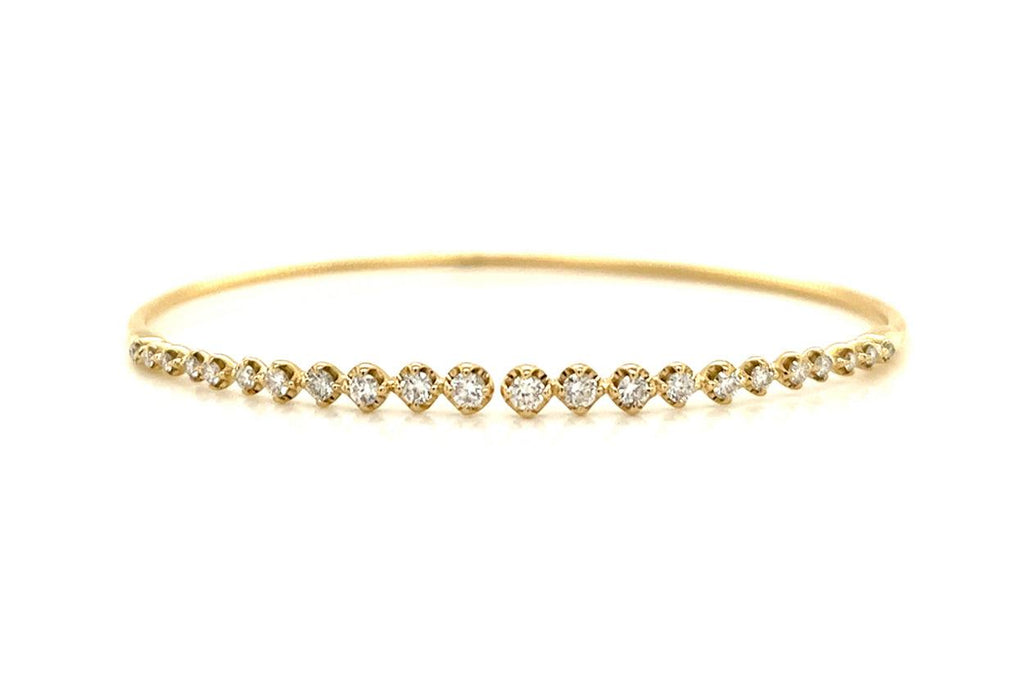 Bracelet 14kt Gold Adjustable with Round Diamonds - Albert Hern Fine Jewelry