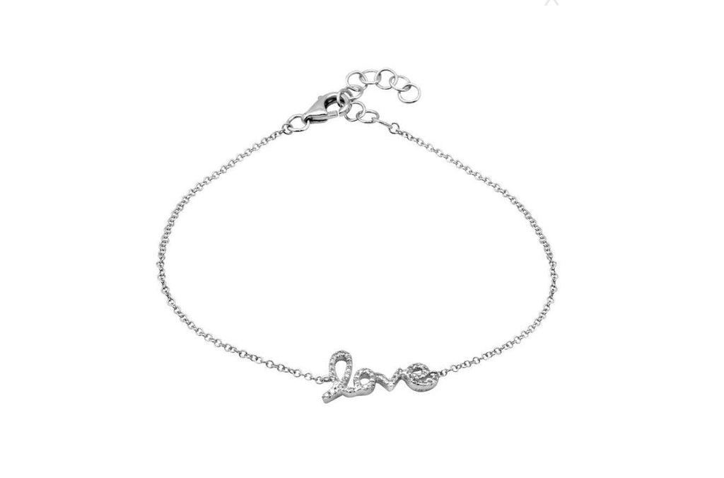 Bracelet 14kt Gold Chain Love & Diamonds - Albert Hern Fine Jewelry
