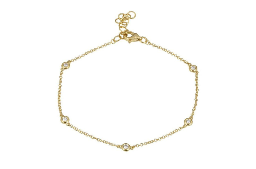 Bracelet 14kt Gold Diamond By The Yard Chain - Albert Hern Fine Jewelry