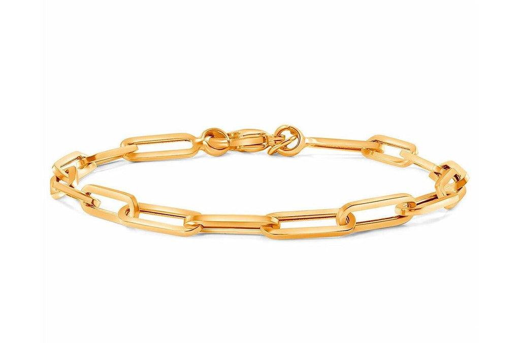 Bracelet 14kt Gold Paper Clip - Albert Hern Fine Jewelry