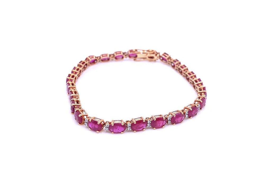 Bracelet 18kt Rose Gold Rubies & Diamonds - Albert Hern Fine Jewelry
