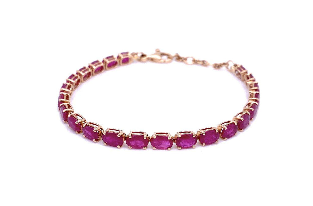 Bracelet 18kt Rose Gold Ruby & Diamonds on Clasp - Albert Hern Fine Jewelry
