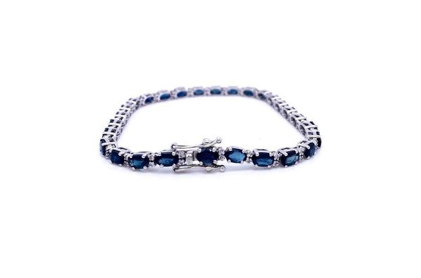Bracelet 18kt White Gold Sapphire & Diamonds - Albert Hern Fine Jewelry