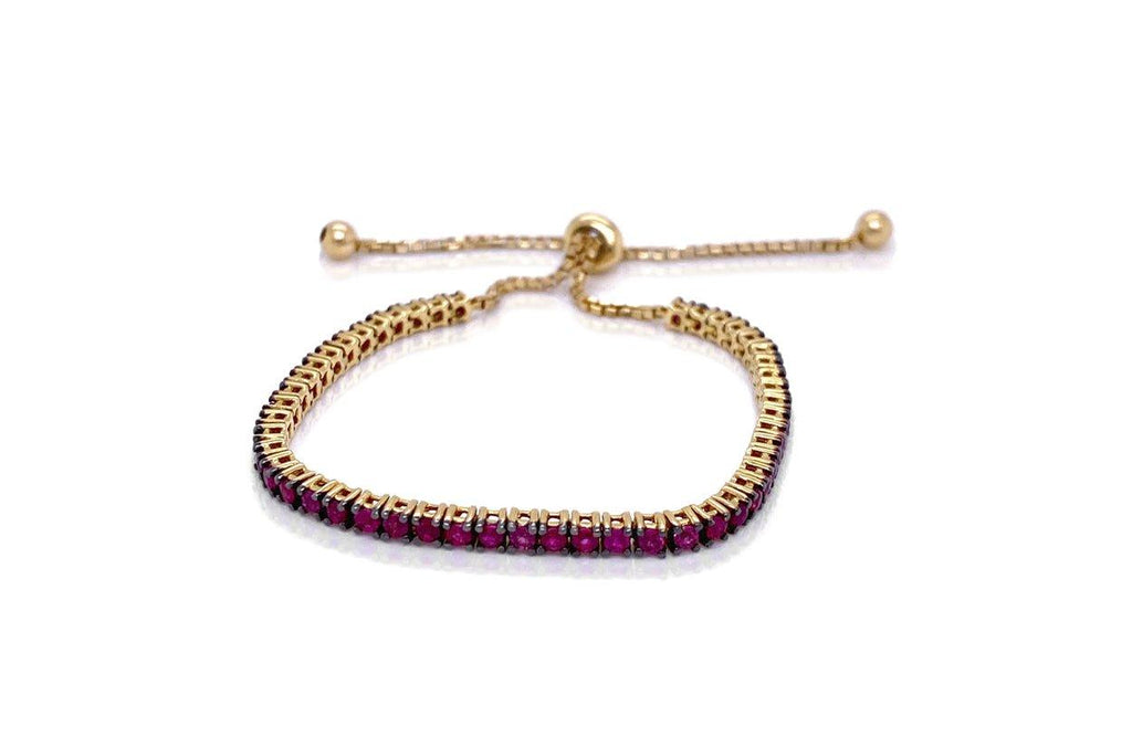 Bracelet 18kt Yellow Gold & Ruby Adjustable - Albert Hern Fine Jewelry