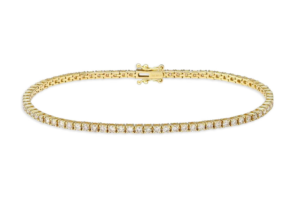 Bracelet 18kt Yellow Gold Tennis with 81 Diamonds - Albert Hern Fine Jewelry