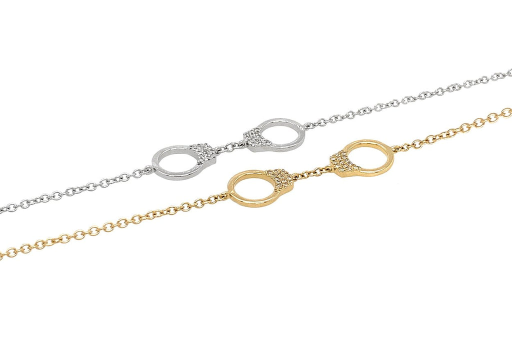 Bracelet Handcuffs Gold & Diamonds - Albert Hern Fine Jewelry