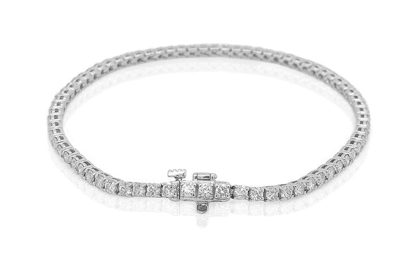 Bracelet Perpetual Tennis 18kt White Gold & 48 Diamonds - Albert Hern Fine Jewelry