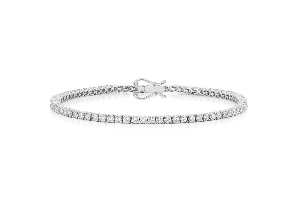Bracelet Perpetual Tennis 18kt White Gold & 86 Diamonds - Albert Hern Fine Jewelry