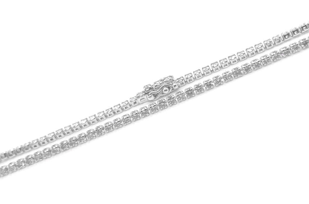 Bracelet Perpetual Tennis 18kt White Gold & 88 Diamonds - Albert Hern Fine Jewelry