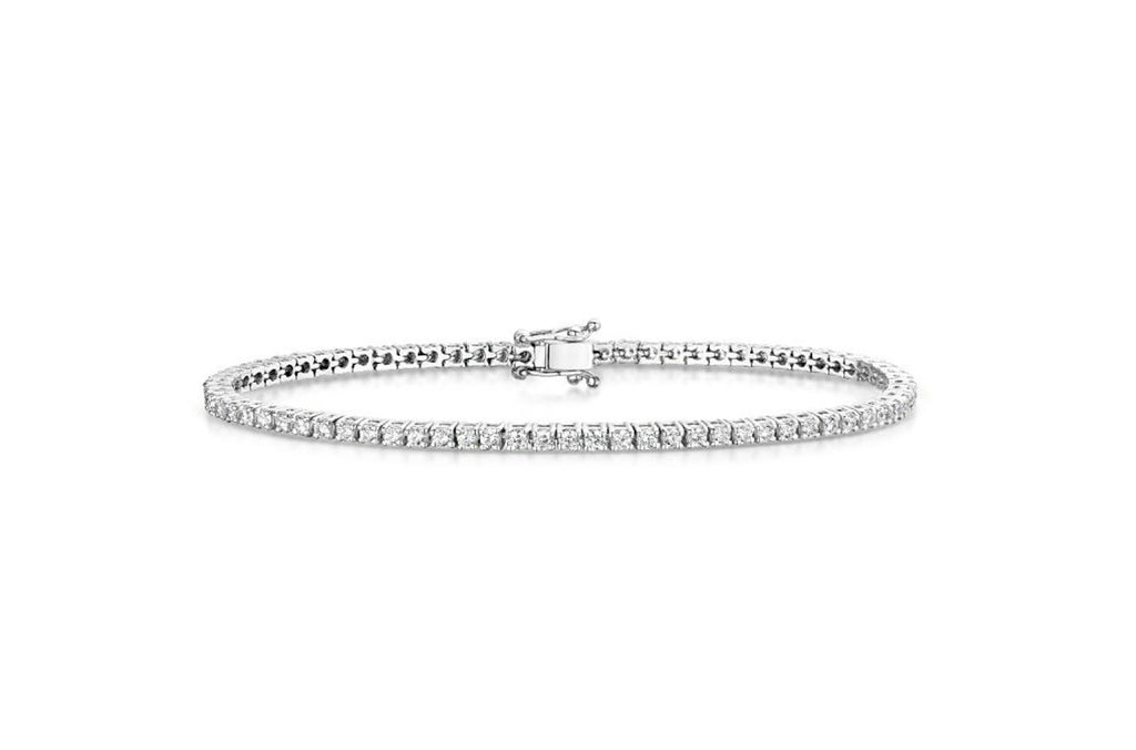 Bracelet Perpetual Tennis 18kt White Gold & 88 Diamonds - Albert Hern Fine Jewelry