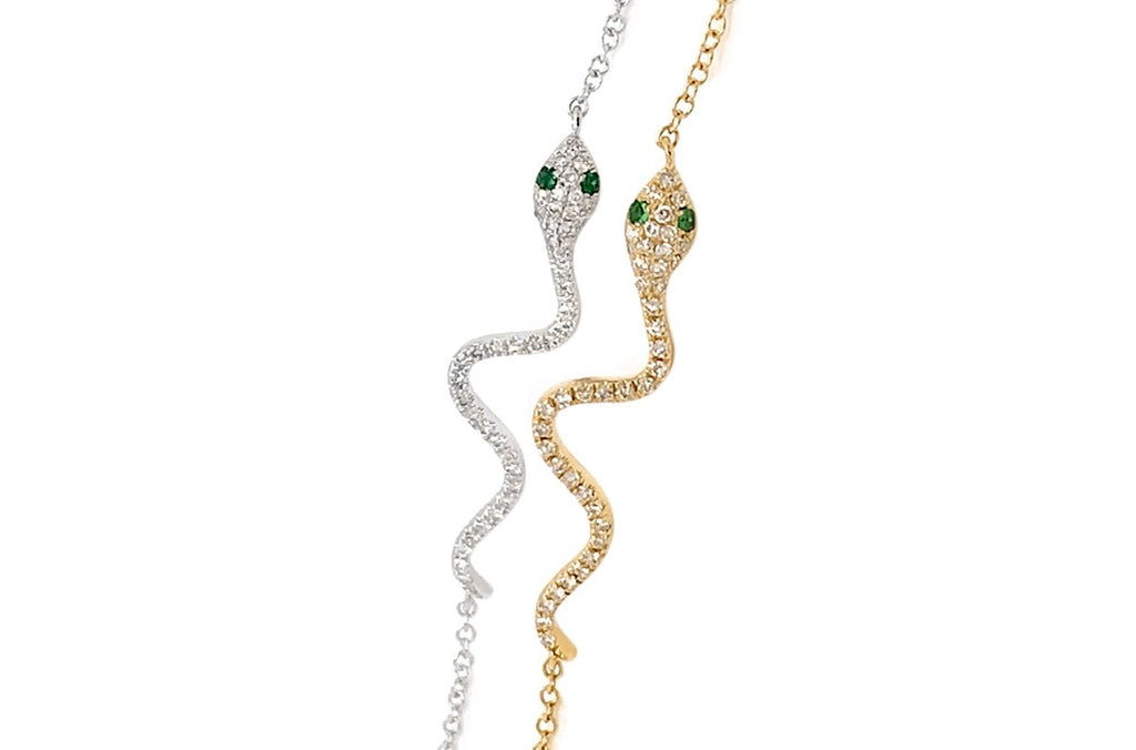 Bracelet Snakes Gold Tsavorite & Diamonds - Albert Hern Fine Jewelry