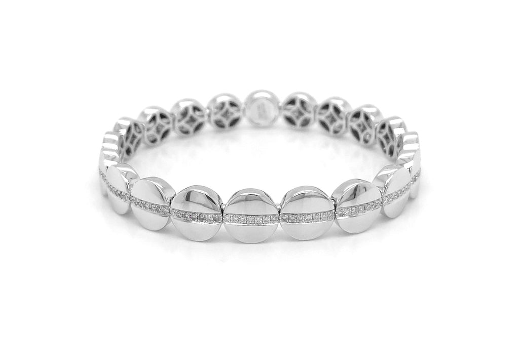 Bracelet Stretch 18kt White Gold & 77 Diamonds - Albert Hern Fine Jewelry