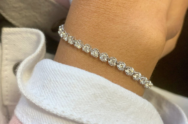 Bracelet Tennis 18kt White Gold & 40 Diamonds - Albert Hern Fine Jewelry