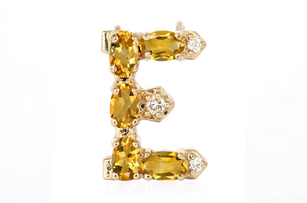 Cufflinks Letter E Initial 18kt Gold - Albert Hern Fine Jewelry