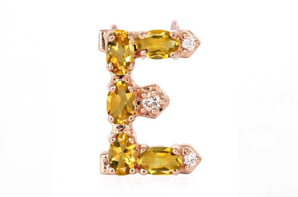 Cufflinks Letter E Initial 18kt Gold - Albert Hern Fine Jewelry