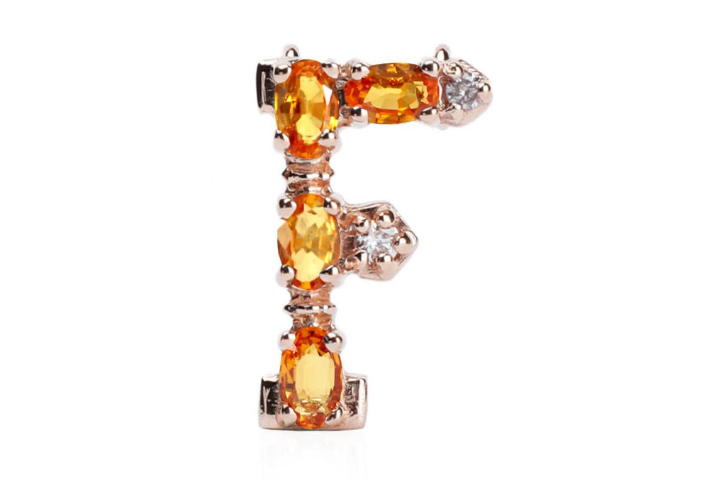 Cufflinks Letter F Initial 18kt Gold - Albert Hern Fine Jewelry